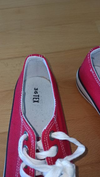 2 pares rojo/negro de Zapatillas tipo CONV3RSE 36