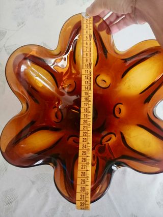 Centro de mesa de cristal de Murano vintage.