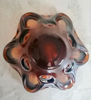 Centro de mesa de cristal de Murano vintage.