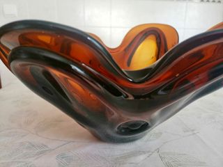 Centro de mesa de cristal de Murano vintage.