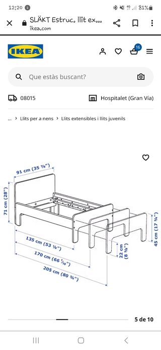 Cama extensible ikea