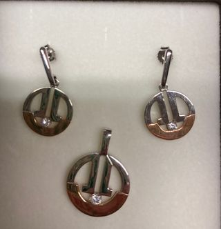 Conjunto oro blanco y rosado estilo Tous nuevo