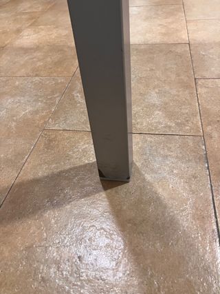 Mesa de cocina extensible (cristal y acero)