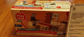 CONJUNTO MUEBLES DE JUGUETE CASA DE MUÑECAS.