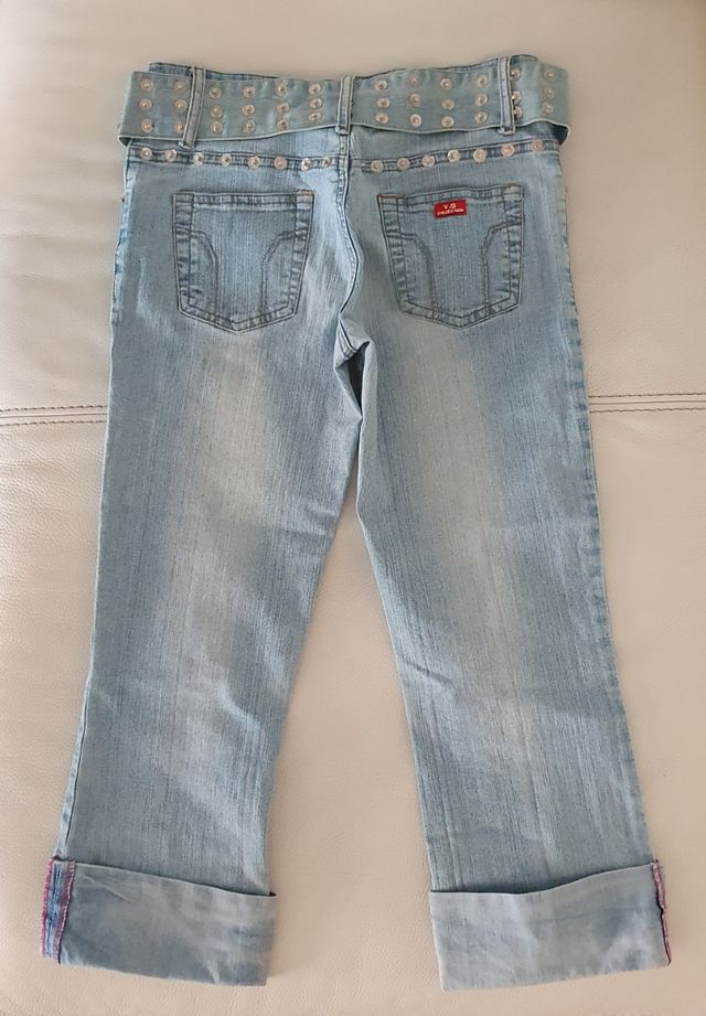 Pantalón vaquero azul tobillero 36