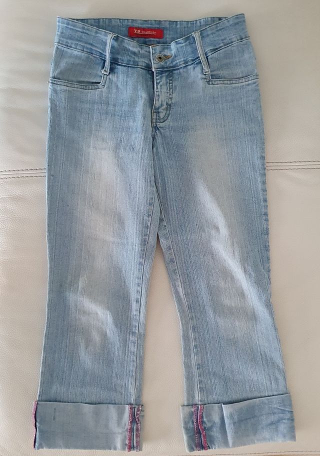 Pantalón vaquero azul tobillero 36