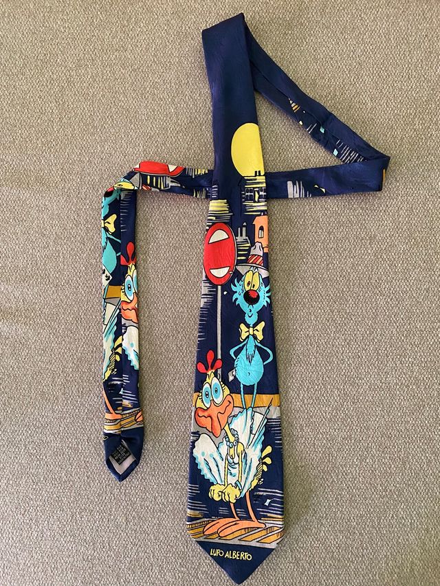 Cravatta Vintage Lupo Alberto Seta