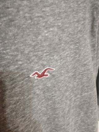 Camiseta gris oscuro de Hollister