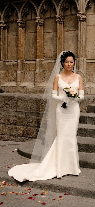 Vestido novia vintage Rosa Clará sirena T40