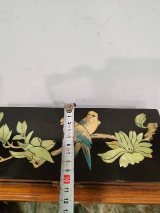 Antiguo caja joyero lacado nácar Oriental
