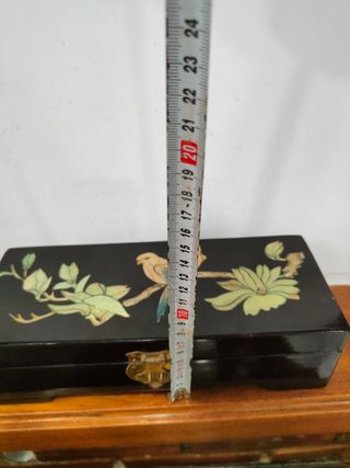 Antiguo caja joyero lacado nácar Oriental