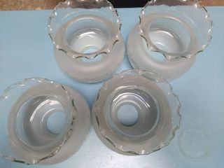 Tulipas de cristal, antiguas.