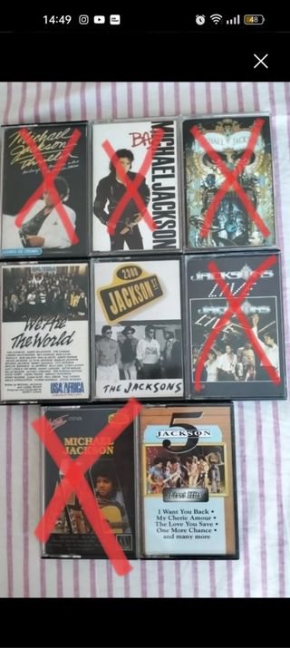 LOTE 3 Cintas Cassette Michael Jackson varios