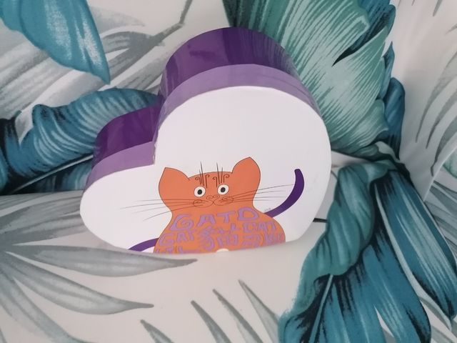 Caja corazon Gato (a loja do prego gato)