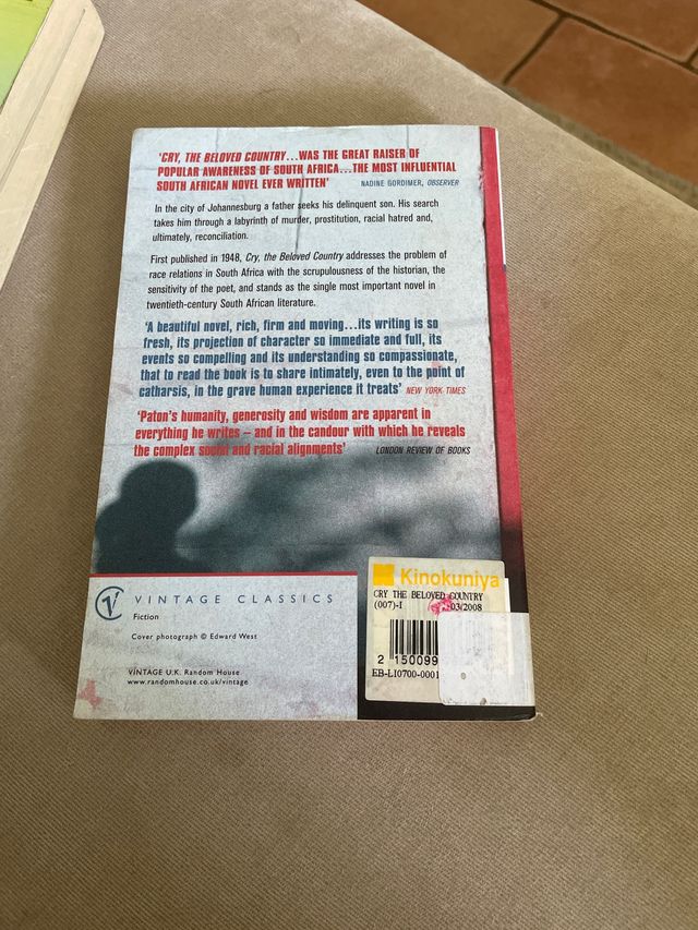 Libro in inglese «Cry, the Beloved Country»