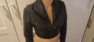 Chaqueta torera piel