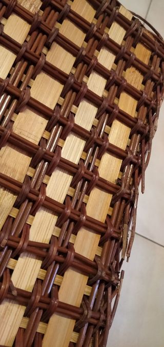 Set cesto da picnic vimini/pelle 4 persone