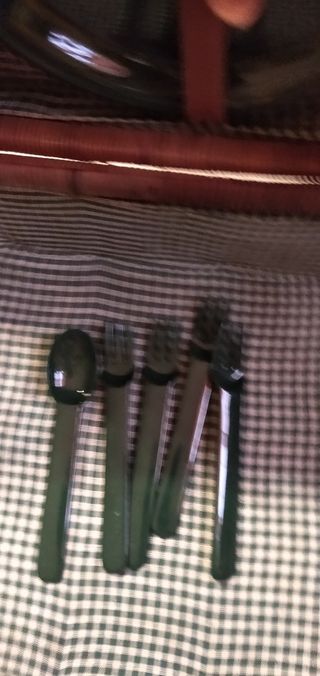 Set cesto da picnic vimini/pelle 4 persone