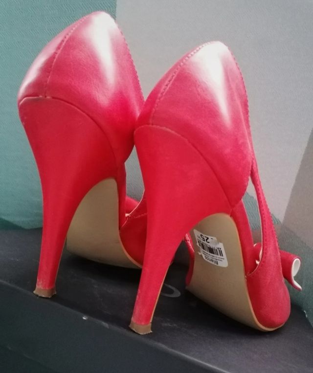 Zapato salón rojos estilo 50's (Blanco) marca