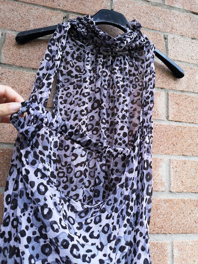 Top maculato schiena scoperta Gaudì nuova