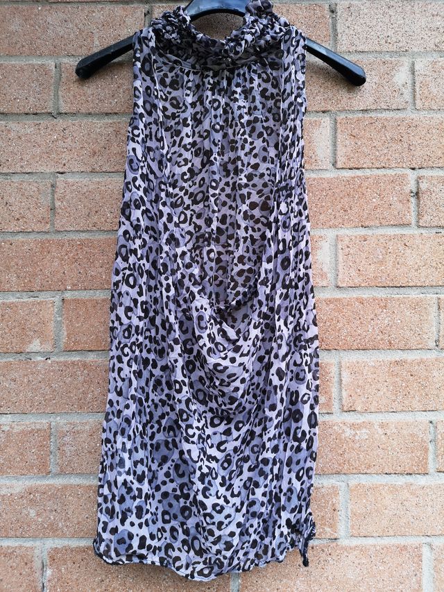 Top maculato schiena scoperta Gaudì nuova