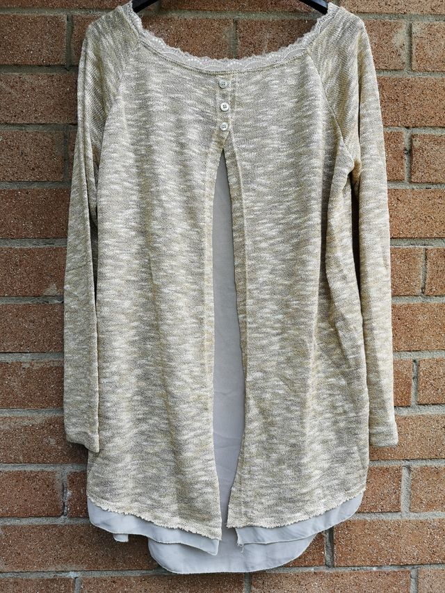 Blusa elegante, con Lurex Made in Italy