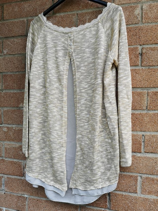 Blusa elegante, con Lurex Made in Italy