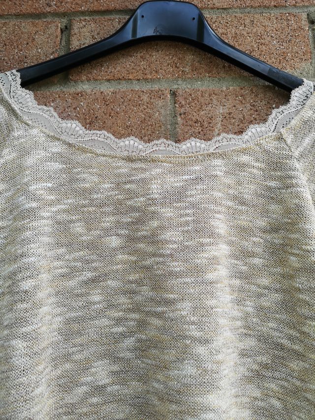 Blusa elegante, con Lurex Made in Italy