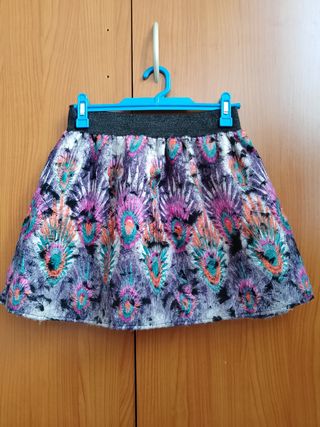 Falda corta multicolor 