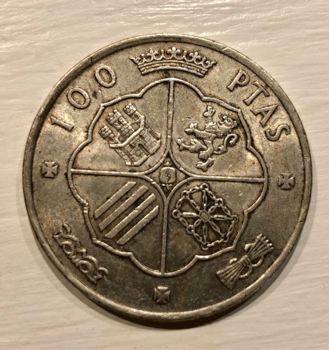 moneta spagna 100 pesetas 1966