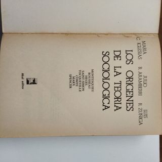 Libro LOS ORÍGENES DE LA TEORÍA SOCIOLÓGICA