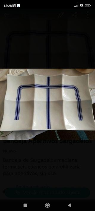 Juego café Sargadelos+Bandeja aperitivos