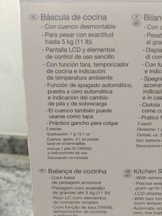 Báscula de cocina
