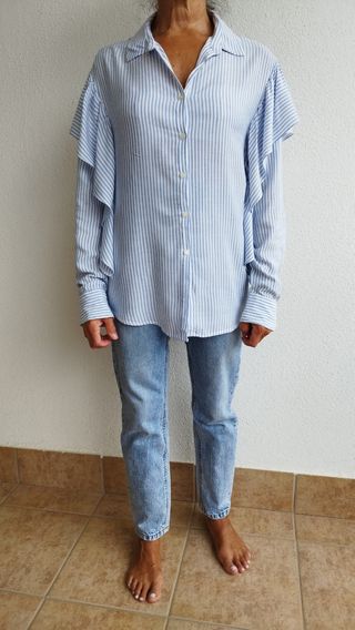 Camisa de rayas ancha talla S