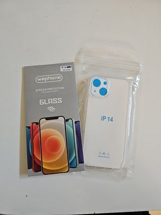 Funda y cristal templado IPHONE 14