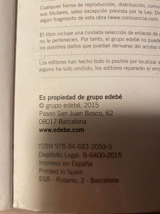 Libro de Física y Química 1 Bachillerato Edebé