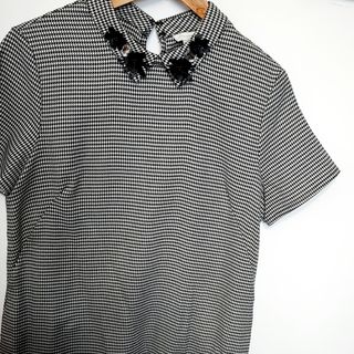 Vestido Blanco Negro Stradivarius T. 40