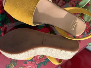 Zapatillas esparto y piel. Marca Ria. Menorca.