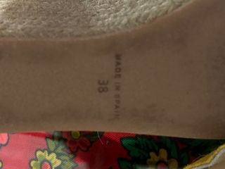 Zapatillas esparto y piel. Marca Ria. Menorca.