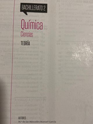 Quimica segundo bachillerato EDELVIVES