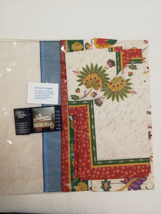 Mantel Navidad +12 servilletas algodón