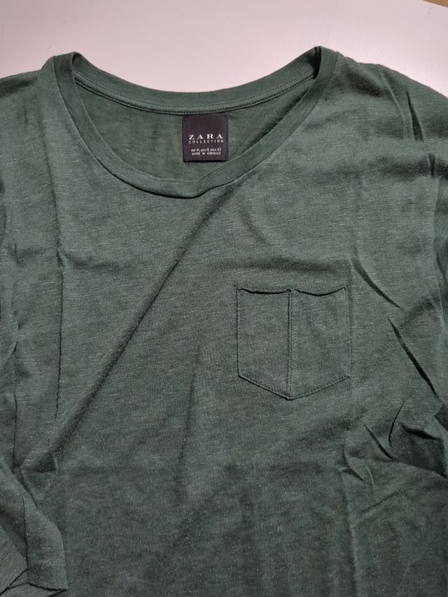 Camiseta ZARA básica manga pirata