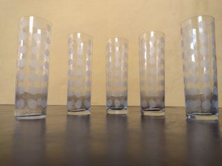 Vasos de cristal de tubo vintage