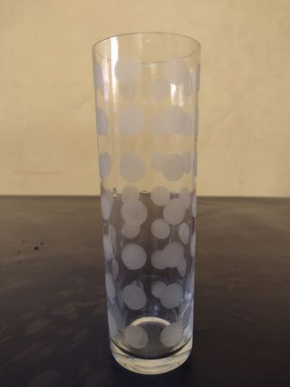 Vasos de cristal de tubo vintage