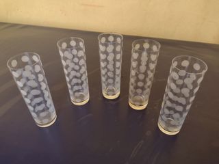 Vasos de cristal de tubo vintage