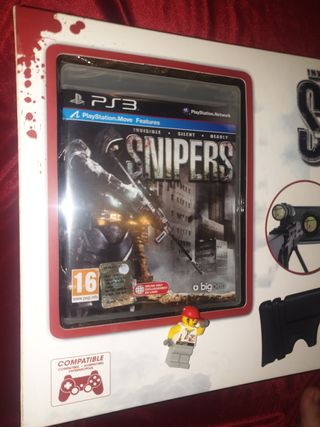 Snipers PS3 PlayStation Pack rifle + cascos Nuevo