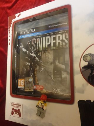 Snipers PS3 PlayStation Pack rifle + cascos Nuevo