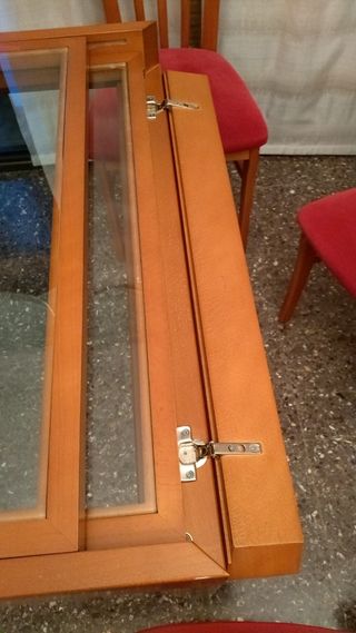 Mesa y silla terraza madera