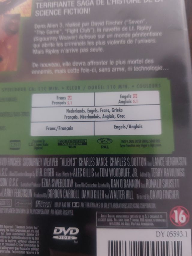Alien 3 dvd