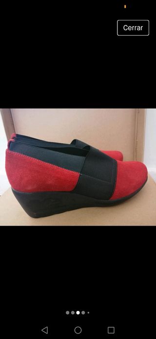 Zapatos Wonders serraje rojo.
